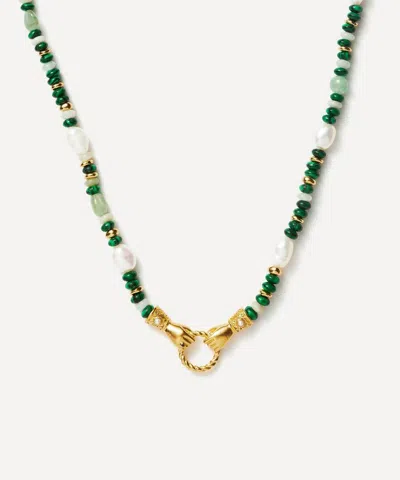 Missoma 18ct Gold-plated Harris Reed In Good Hands Beaded Gemstone Necklace