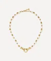 Missoma 18ct Gold-plated Harris Reed In Good Hands Chunky Beaded Gemstone Necklace