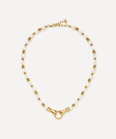 Missoma 18ct Gold-plated Harris Reed In Good Hands Chunky Beaded Gemstone Necklace