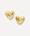 Missoma 18ct Gold-plated Puffy Heart Oversized Stud Earrings