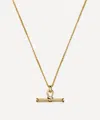 Missoma 18ct Gold-plated Ridge T-bar Pendant Necklace