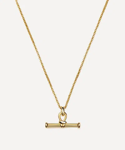 Missoma 18ct Gold-plated Ridge T-bar Pendant Necklace