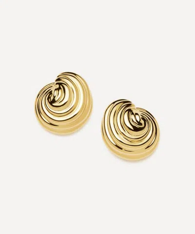 Missoma 18ct Gold-plated Shell Dome Oversized Stud Earrings