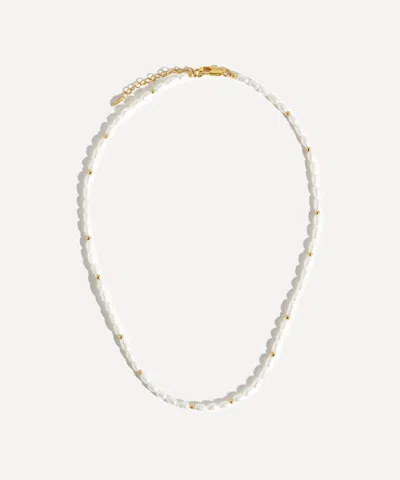 Missoma 18ct Gold-plated Short Seed Pearl Beaded Necklace