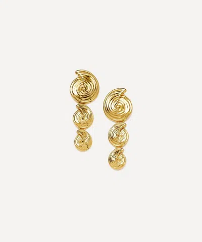 Missoma 18ct Gold-plated Spiral Drop Earrings