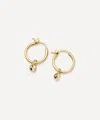 Missoma 18ct Gold-plated Vermeil Silver April Birthstone Mini Charm Hoop Earrings In Gold