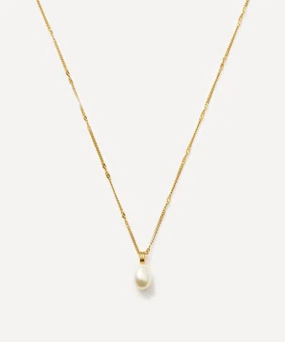 Missoma 18ct Gold-plated Vermeil Silver Baroque Pearl Twisted Chain Pendant Necklace