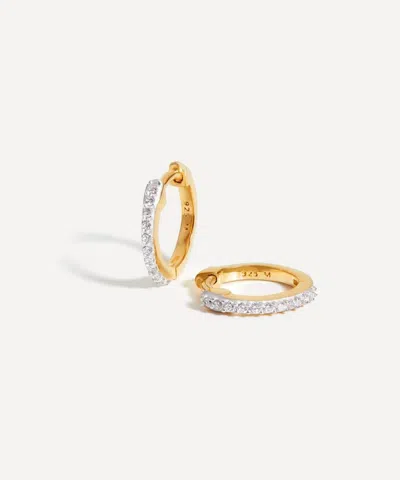 Missoma 18ct Gold-plated Vermeil Silver Classic Pave Huggie Hoop Earrings18ct Gold-plated Vermeil Si