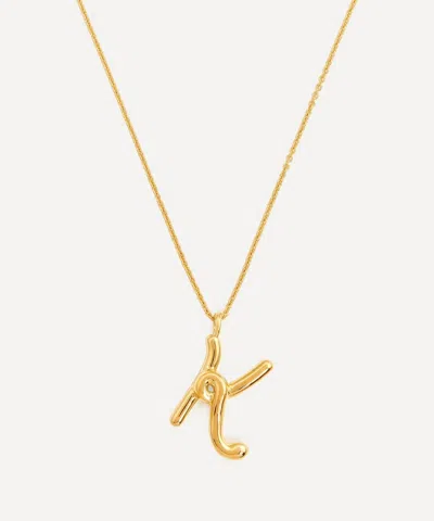 Missoma 18ct Gold-plated Vermeil Silver Curly Molten K Initial Pendant Necklace