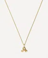 Missoma 18ct Gold-plated Vermeil Silver Curly Molten Mini A Initial Pendant Necklace