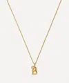 Missoma 18ct Gold-plated Vermeil Silver Curly Molten Mini B Initial Pendant Necklace