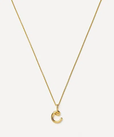 Missoma 18ct Gold-plated Vermeil Silver Curly Molten Mini C Initial Pendant Necklace