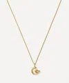 Missoma 18ct Gold-plated Vermeil Silver Curly Molten Mini G Initial Pendant Necklace