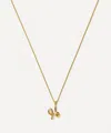 Missoma 18ct Gold-plated Vermeil Silver Curly Molten Mini H Initial Pendant Necklace