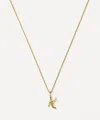 Missoma 18ct Gold-plated Vermeil Silver Curly Molten Mini K Initial Pendant Necklace