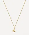 Missoma 18ct Gold-plated Vermeil Silver Curly Molten Mini L Initial Pendant Necklace