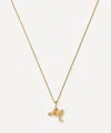 Missoma 18ct Gold-plated Vermeil Silver Curly Molten Mini M Initial Pendant Necklace