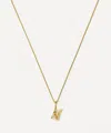Missoma 18ct Gold-plated Vermeil Silver Curly Molten Mini N Initial Pendant Necklace