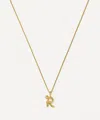 Missoma 18ct Gold-plated Vermeil Silver Curly Molten Mini R Initial Pendant Necklace