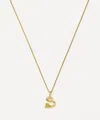 Missoma 18ct Gold-plated Vermeil Silver Curly Molten Mini S Initial Pendant Necklace