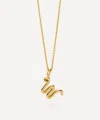Missoma 18ct Gold-plated Vermeil Silver Curly Molten Mini W Initial Pendant Necklace