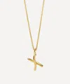 Missoma 18ct Gold-plated Vermeil Silver Curly Molten Mini X Initial Pendant Necklace