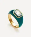 Missoma 18ct Gold-plated Vermeil Silver Enamel And Stone Dome Statement Ring