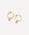 Missoma 18ct Gold-plated Vermeil Silver April Birthstone Mini Charm Hoop Earrings In Gold