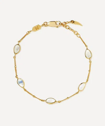 Missoma 18ct Gold-plated Vermeil Silver Magma Gemstone Charm Bracelet