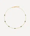 Missoma Womens Gold Mala 18ct Yellow Gold-plated Vermeil Recycled Sterling-silver And Malachite Chok