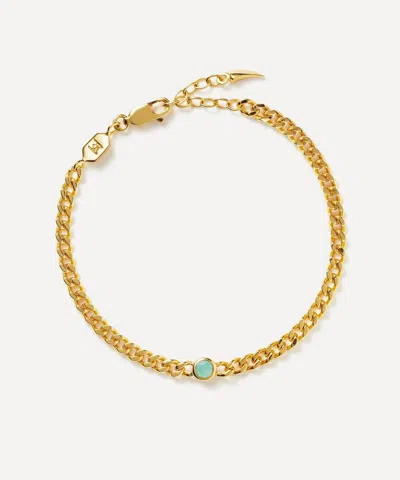 Missoma 18ct Gold-plated Vermeil Silver March Birthstone Chain Bracelet