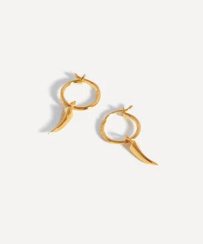 Missoma 18ct Gold-plated Vermeil Silver Mini Claw Charm Hoop Earrings