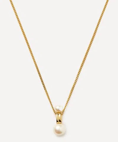 Missoma 18ct Gold-plated Vermeil Silver Pearl Ridge Pendant Chain Necklace