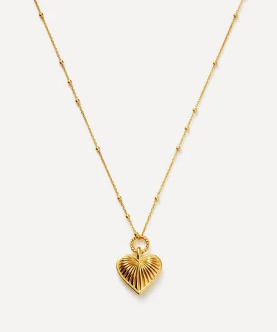 Missoma 18ct Gold-plated Vermeil Silver Ridge Heart Pendant Necklace