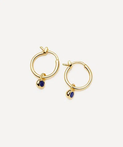 Missoma 18ct Gold-plated Vermeil Silver September Birthstone Mini Charm Hoop Earrings