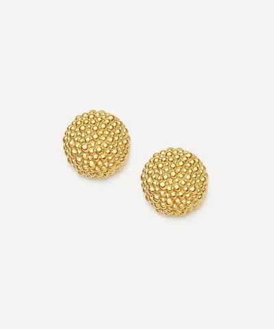Missoma Womens Baya Dome 18ct Yellow Gold-plated Brass Stud Earrings