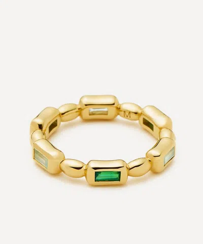 Missoma 18ct Gold-plated Molten Gemstone Stacking Ring