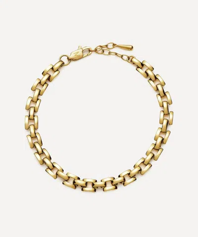 Missoma 18ct Gold-plated Timepiece Link Chain Bracelet In Burgundy