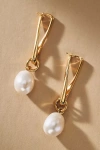 Missoma Baroque Pearl Twist Earrings In Gold