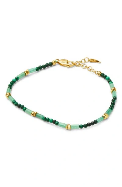 Missoma Beaded Gemstone Bracelet In Green