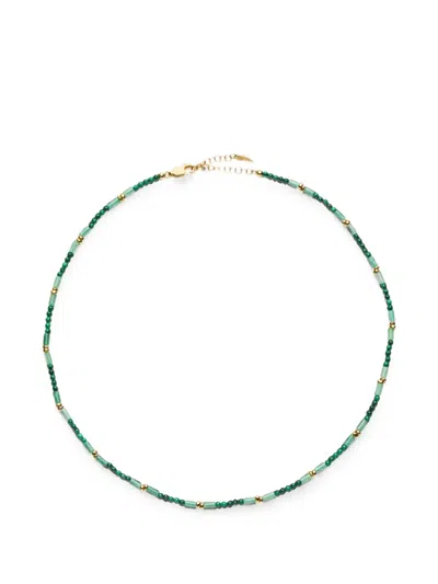 Missoma Beaded Malachite Aventurine Necklace In Multi