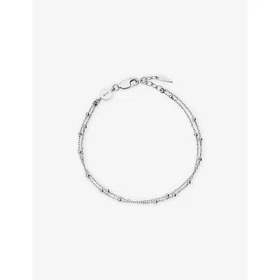 Missoma Beaded Sterling-silver Double Chain Bracelet