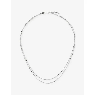 Missoma Beaded Sterling-silver Double Chain Necklac