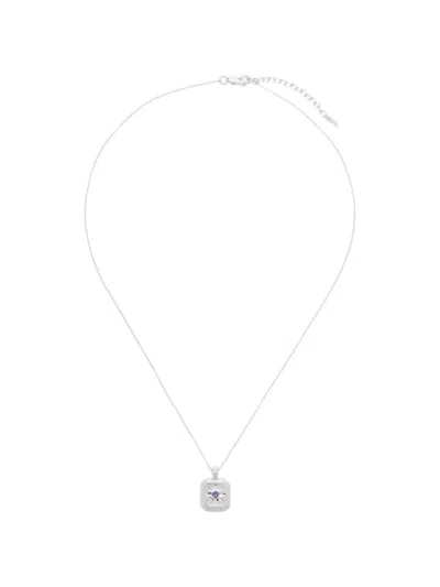 Missoma Birthstone Amethyst Star-pendant Necklace In Metallic