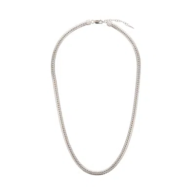 Missoma Camail Silver-plated Snake Chain Necklace In Metallic