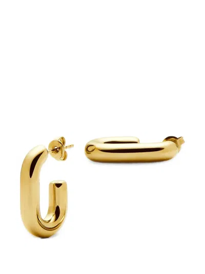 Missoma Chubby Oval Hoop Earrings In Gold