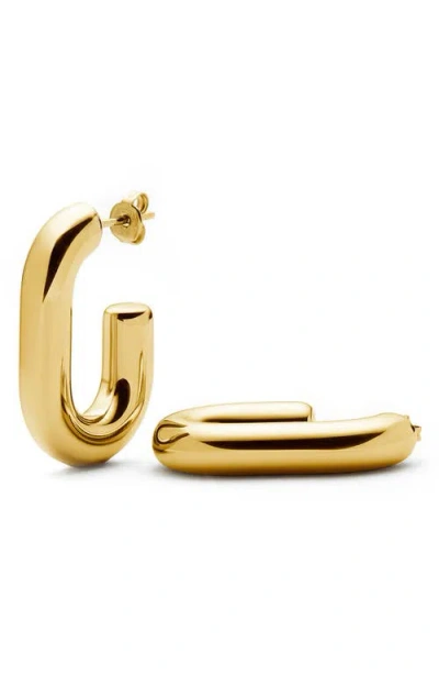 Missoma 18ct Gold-plated Chubby Oval Medium Hoop Earrings