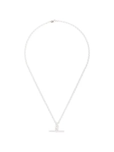 Missoma Chunky T-bar Necklace In Silver