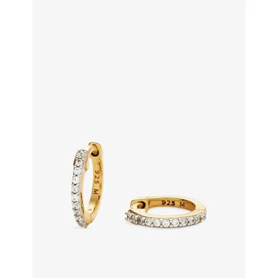 Missoma Classic Pave Huggies 18ct Gold Vermeil-plated Sterling Silver Earrings
