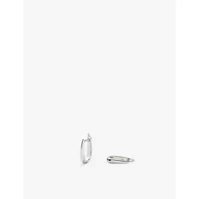 Missoma Claw Silver-plated Brass Huggies Earrings In Gray